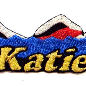 Personalized Female Swimming Patch/Custom Name/Iron-on 3" by 1 1/2"/Fun Badge/Decorative Embroidered Applique/Sports Lover Gift/Team Spirit