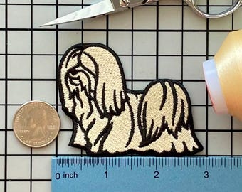 Lhasa Apso Dog Patch Iron on No Name