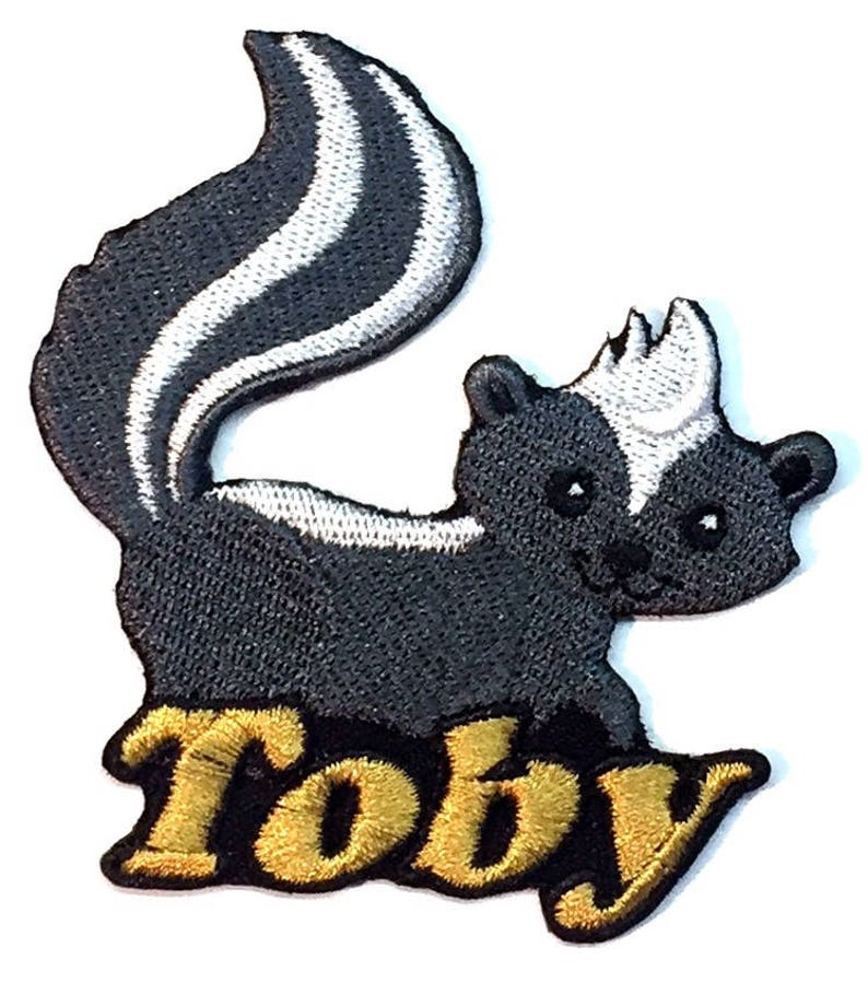 Skunk Custom Personalized Iron-on Patch image 1