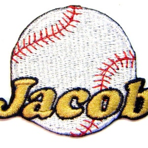 Personalisierter Baseball Aufnäher / Aufnäher mit 5 cm Durchmesser / lustiges Abzeichen / dekorative gestickte Applikation / Geschenk für Sportliebhaber / Teamgeist