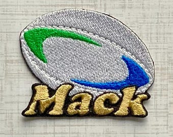 Parche de nombre de rugby personalizado: aplique termoadhesivo bordado personalizado