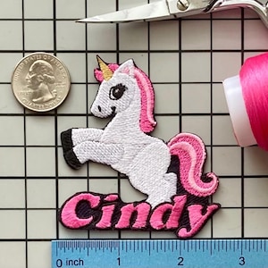 Personalized Unicorn Patch: Custom Embroidered Iron-On Applique
