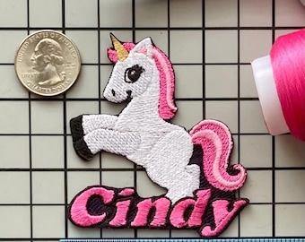 Parche de unicornio personalizado: aplique termoadhesivo bordado personalizado