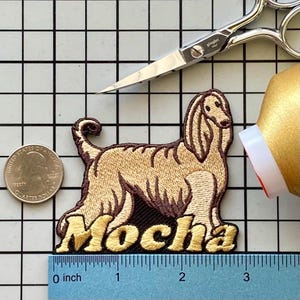 Personalized Afghan Hound Dog Patch: Custom Embroidered Iron-On Applique