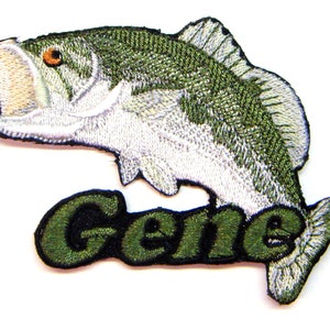 Bass Fishing Custom Personalized Iron-on Patch