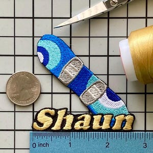 Personalized Snowboard Patch: Custom Embroidered Iron-On Applique