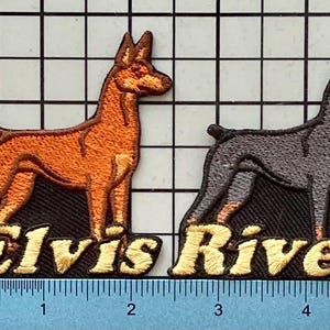 Personalized Doberman Pinscher Dog Patch: Custom Embroidered Iron-On Applique