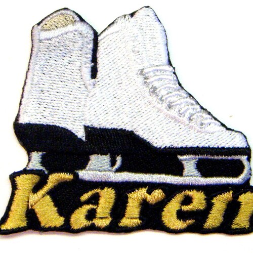 Figure Skate Patch Ice Skating Ironon Patch Winter Sport Etsy