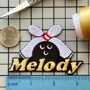 Patch personalizado com nome para boliche: Aplique termocolante bordado sob medida