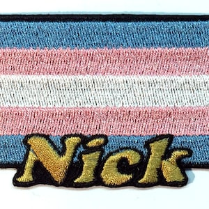 Transgender Pride Flag Custom Personalized Iron-on Patch