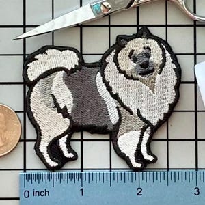Keeshond Dog Patch Iron on No Name