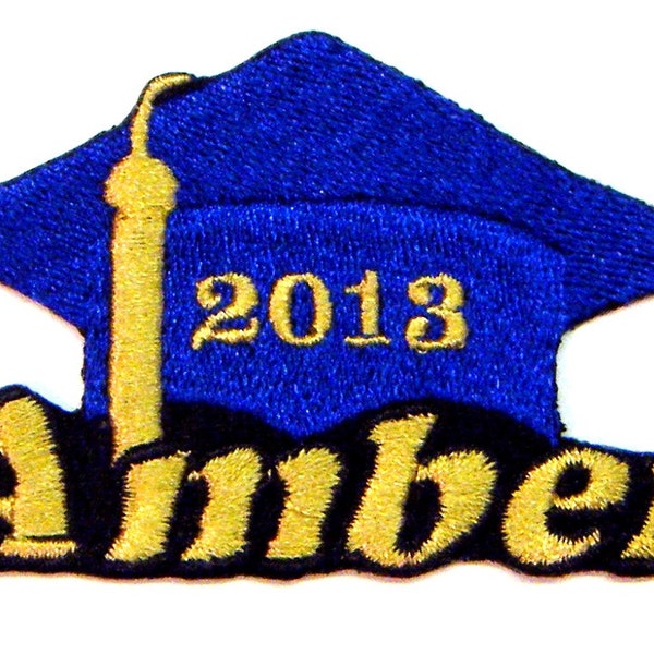 Graduation Hat Custom Personalized Iron-on Patch