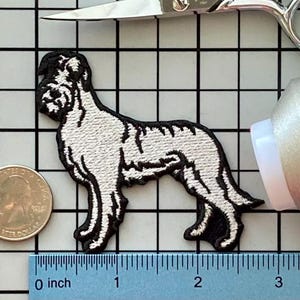 Irish Wolfhound Dog Patch Iron on No Name image 1