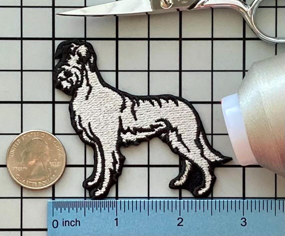 Irish Wolfhound Dog Patch Iron on No Name