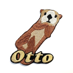 Otter Personalisierte Bügelbild Patch