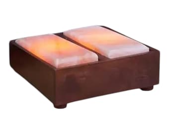 Natural Salt Lamp Foot Detox: Dual Slabs with Dimmer