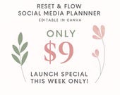 Reset & Flow – 4-Page Social Media Planner (Printable)