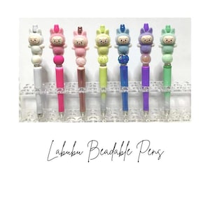 Character Beadable Pen – Labubu Monsters - Refillable Ink - Gift for All Ages