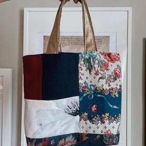 Patchwork Mini Bag: Reversible Deadstock Fabric Tote