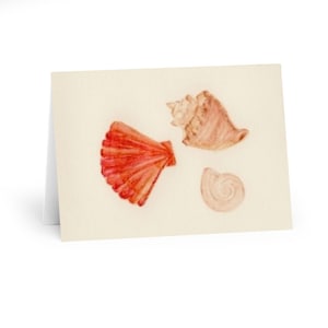 Tarjetas de felicitación con temática de playa (paquete de 5), notas con temática oceánica, decoración de casa de playa, perfectas para el verano, tarjetas de agradecimiento, mensajes escritos a mano