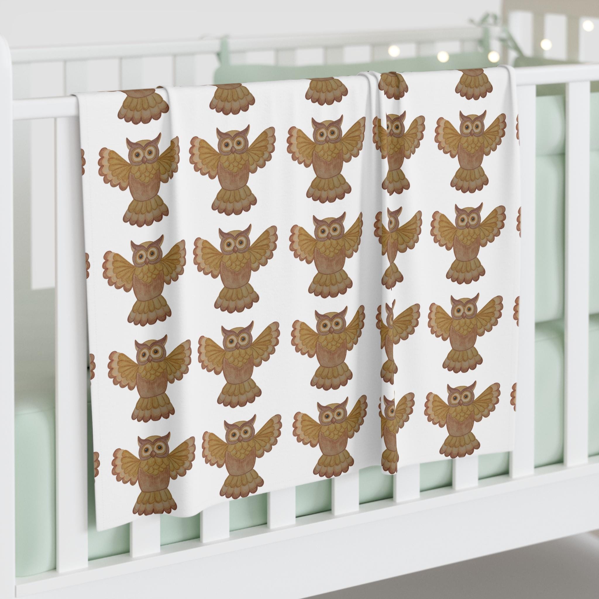 Cozy Owl Baby Swaddle Blanket | Perfect for Baby Showers, Newborn Photos, Nursery Decor, Gifting, an