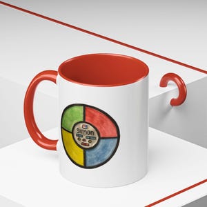 Coffee Mug, Retro Simon Says Make Me a Coffee Accent Mug, Tea Cup, Kitchen Decor, Coffee Lover Gift, White Ceramic Mug