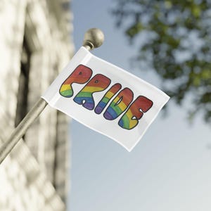 Pride Flag Wall Art, kleurrijk vlagdecor, LGBTQIA+ woondecor, regenboogvlagafdruk, decoratie Pride Month