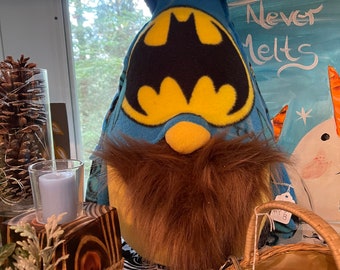 Batman Plush gnome/tome dressed as Batman collectible