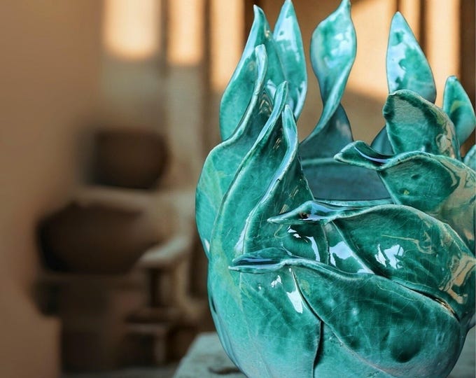 Featured listing image: Saphyra | Artistic ceramic sculptural vase | Handmade Ceramic Vase | Decorative vase handmade