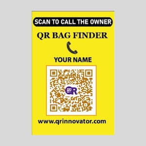 Smart QR Luggage Tag – Lost and Found Travel Tag with QR Code | Personalized Bag Tag for Suitcase or Backpack