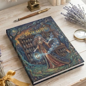 Whimsigoth Magic Dreams Journal, Dark Academia Witchy Hardcover Notebook, Fantasy Fairy Celestial Diary, Moody Gothic Bohemian Blank Book