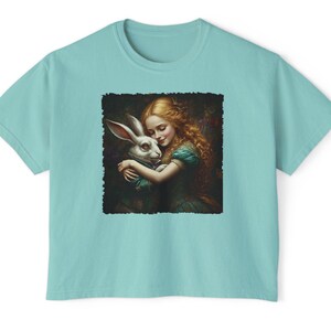Vintage Alice in Wonderland T-Shirt: White Rabbit Boxy Tee