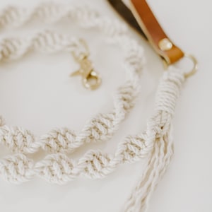 Neutral Macrame Dog Leash image 1