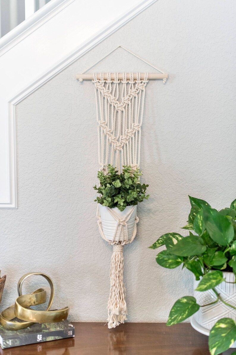 Macrame Wall Plant Hanger Modern Hang