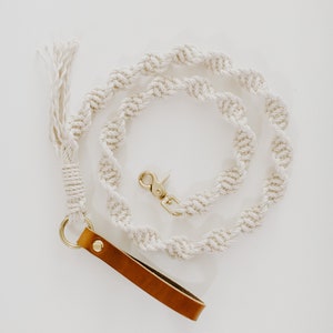 Neutral Macrame Dog Leash image 7