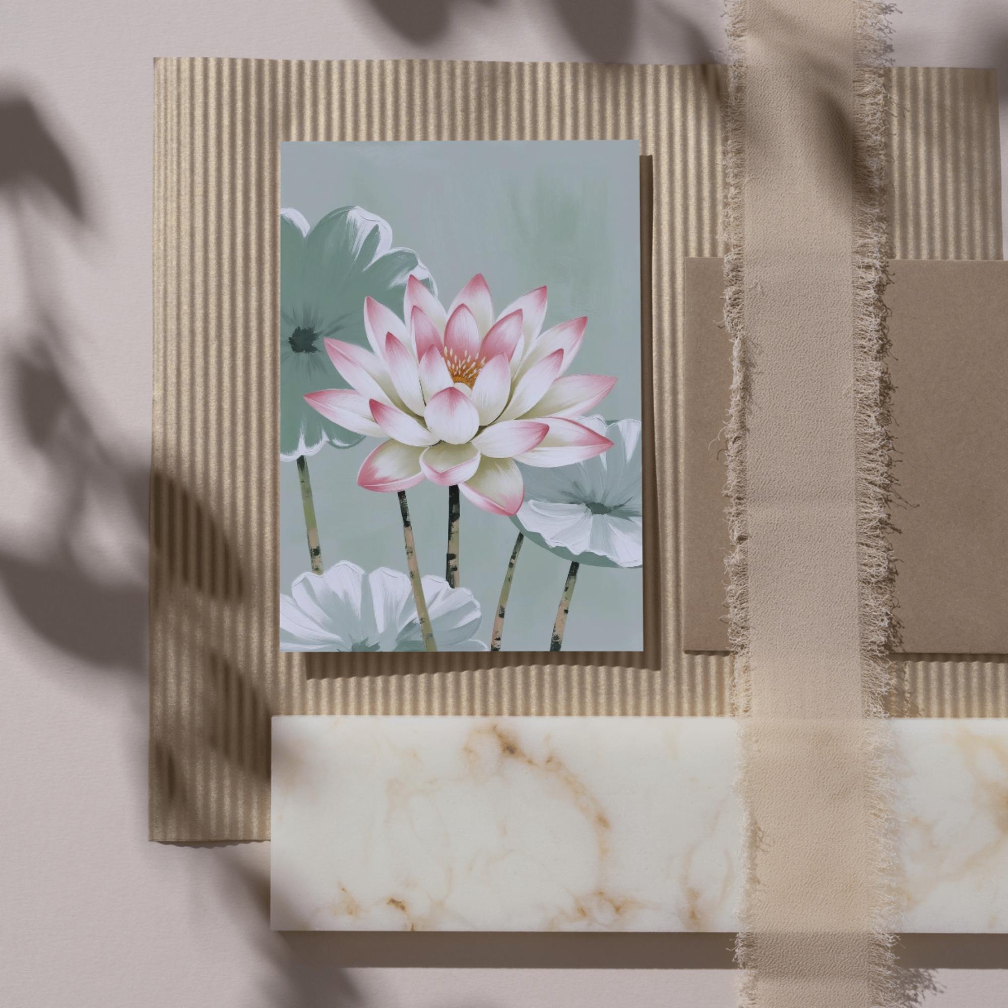 Lotus Flower Art Print Set – Zen Boho Decor (digital Download) - Etsy