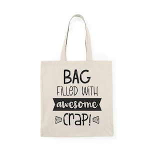 Funny Natural Tote Bag, Reusable Canvas Grocery Bag, Eco-Friendly Market Tote, Shopping Bag with Sarcastic Quote, Gift for Her, Beach Tote