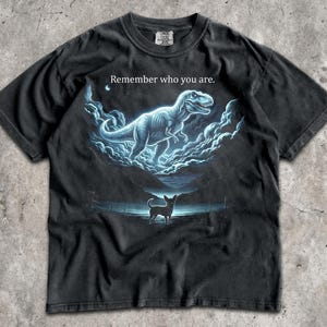 Chihuahua Remember Who You Are T-Shirt - Men & Women's Unisex Graphic Tee - Vintage T-Rex Shirt - Funny Evolution Meme Shirt