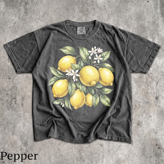 90s Lemons T-Shirt - Vintage Men & Women's Unisex Graphic Tee - Vintage Citrus Fruit Shirt - Y2K Summer Retro Top - Throwback Tee