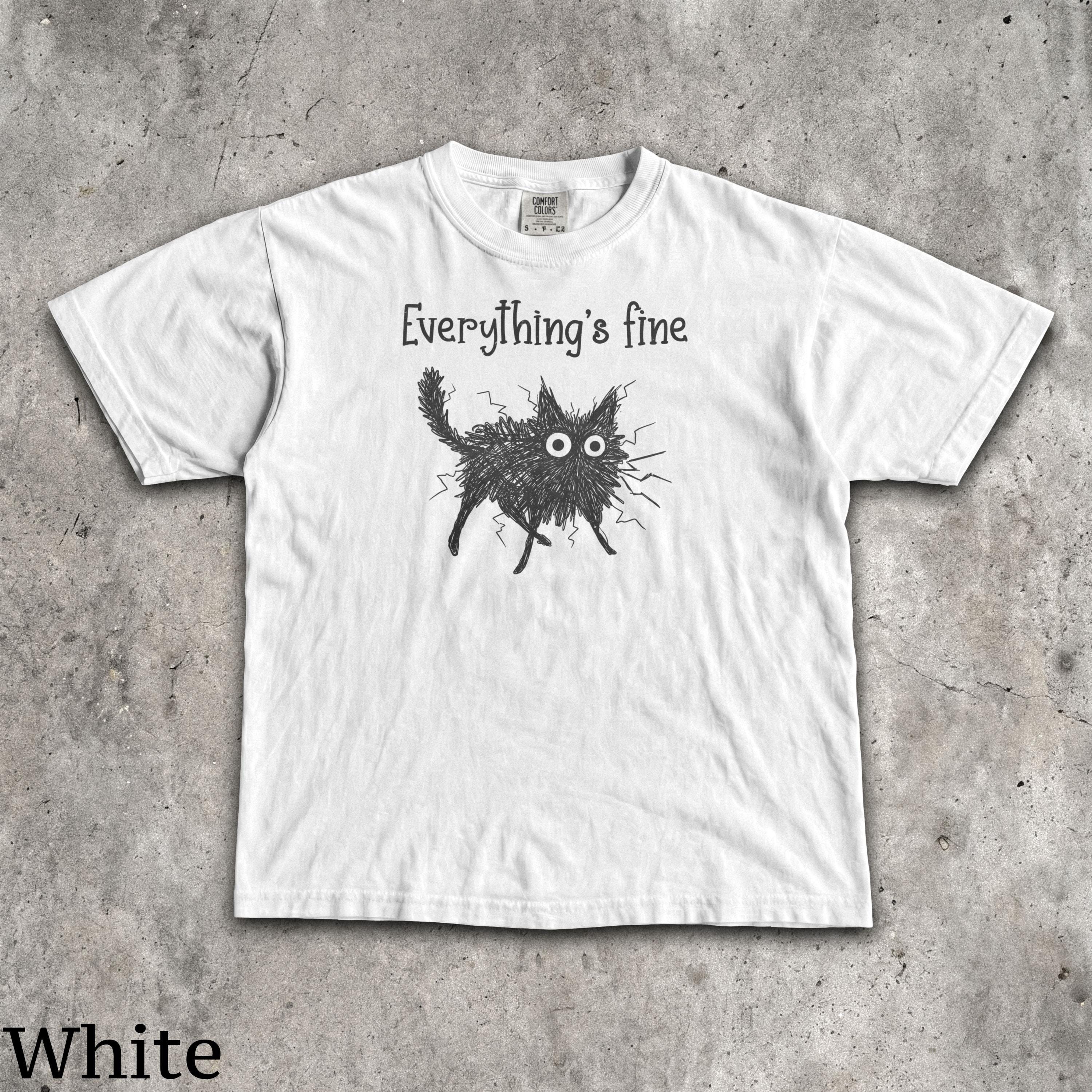 Stressed Out Cat Tee - Etsy