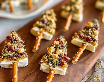 Best Recipe for Mini Camembert Christmas Tree Bites | Festive Holiday Appetizer | Ebook | Download