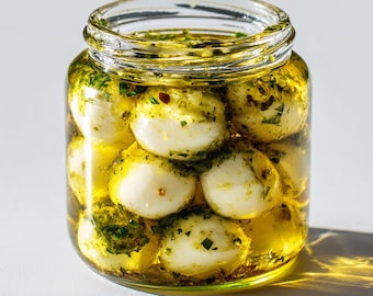 MEILLEURE RECETTE pour Mini mozzarella marinée au pesto | Idée de plateau de fromages | amuse-gueules aux herbes | Ebook | Télécharger