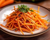 BEST RECIPE for Korean-Style Carrot Salad | Spicy Morkovcha |  Easy Vegan Side Dish Recipe | Julienned Carrot Salad | Ebook | Download