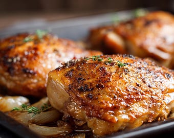 Best Recipe for Oven-Baked Chicken on Caramelized Onions | One-Pan Comfort Food | Easy Family Dinner | Ebook | Download