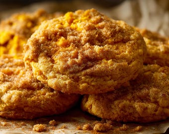 Best Recipe for Pumpkin Spice Crumble Cookies | Soft Buttery Fall Cookie | Cozy Autumn Dessert | Ebook | Download