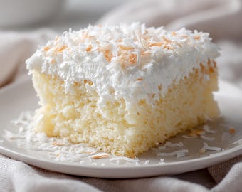 LA MEJOR RECETA de Pastel Nube de Coco / Postre casero de leche de coco con glaseado de crema / Ebook / Descarga