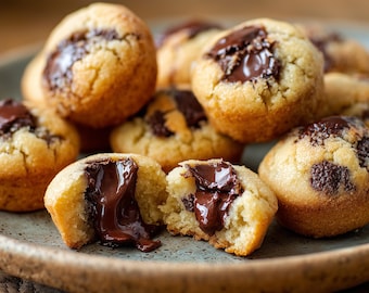 BEST RECIPE for Mini Lava Chocolate Chip Cookie Bites | Cookie Cup Recipe | Molten Chocolate Chip Cookies | Easy Dessert | Ebook | Download