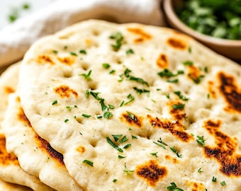 La mejor receta de pan plano con hierbas y requesón / Pan para desayuno o merienda / Listo en 20 minutos / Libro electrónico / Descargar