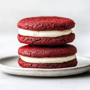 BEST RECIPE für Red Velvet Cookie Sandwiches | Dessert-Sandwich-Plätzchen-Rezept | Roter Samt Whoopie Pies | Ebook | Herunterladen