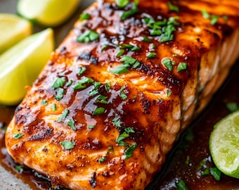BEST RECIPE for Texas-Style Baked Salmon | Smoky BBQ Glazed Fish | Weeknight Dinner Recipe | Ebook | Download